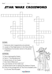 star wars crossword puzzle|star wars crossword puzzle online.